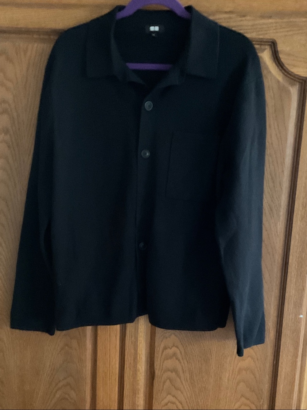 Uniqlo Black Lightweight Shirt Jacket